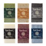 Bali Soap - Masculine Collection, Men's Soap Bar - Handmade, Vegan, Exfoliating & Cold Pressed Bars Soap - Great Father's Day Gifts, 6pc 100g each