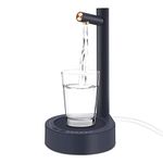 Water Bottle Pump, USB Water Dispenser, Electric Water Dispenser, Intelligent Desktop Water Bottle Dispenser, 7 Levels Quantitative Automatic Drink Dispenser for Home, Camping (Blue)