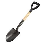 Shovel for Digging 28-inch Small Round Shovel with D-Handle Kids Metal Beach Shovelï¼Å’Camp Shovel ï¼Å’Garden Shovel ,Gardening Tools Wooden Handel