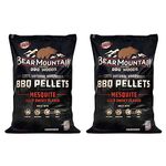 Bear Mountain BBQ FK17 Premium 20 Pounds All Natural Hardwood Mesquite BBQ Hardwood Smoker Pellets for Outdoor Electric Grilling and Smokers, 2 Pack