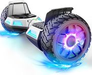 LIEAGLE Hoverboard for Adults, 8.5'' Two Wheel All Terrain Off Road Hover Board with Bluetooth Speaker, Self Balancing Scooter with Flashing LED Lights