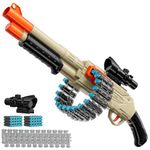 Realistic Toy Foam Blaster Shotgun with Scope, Soft Bullet Toy Gun for Kids 8+, Features 40 Foam Bullets & Large Capacity Chain Magazine, Ideal for Outdoor Play