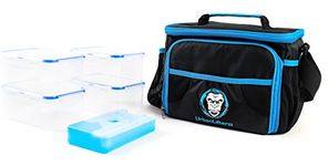 Urban Lifters Meal Prep Bag. Lightweight Bag complete with 4 containers + ice pack. Ideal for Meal Management. Insulated food storage, ergonomic shoulder strap. For Athletes on the go.