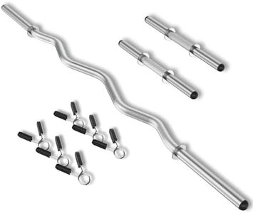 WINNOW Curl Bar EZ Bars Kit Bilanciere e Manubri per Sollevamento Pesi e Powerlifting Forza Training Bar Bar Bilanciere per Hip Thrusts, Squat e Affondi per Palestra e Casa