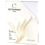 American Crafts 71273 8-1/2-Inch by 11-Inch Cardstock Variety Pack, White