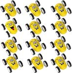 Toyrifik Friction Small Emoticon Stunt Toy Cars- Bulk 12 pack (1 Dozen) Party Favors, Goodie Bag Stuffers, Prize, For Kids and Toddlers