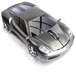 Usbkingdom 2.4GHz Cool Sport Car Shape Wireless Mouse Optical Cordless Mice with USB Receiver for PC Laptop Computer 1600 DPI 3 Buttons (Gray)