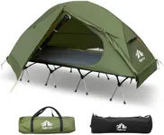 Night Cat Camping Cot Tent - Waterproof 1-Person Off-Ground Combo Cot Bed for Adults Portable Easy Set-up Tent