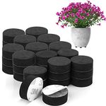 BELLE VOUS Plant Pot Feet for Garden Pots (40 Pack) - Invisible Outdoor Plant Stands/Garden Pot Feet - Black Plant Caddies for Outdoor Plants/Flowers