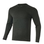 Merino Protect 100% Merino Wool Base Layer Men Soft Long Sleeve Shirt Odor Resistance Thermal Underwear for Hunting Hiking