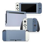 Tacky Design Retro Skin Compatible with Nintendo Switch Skin Wrap Cover, Blue Colorwave Blocking for Nintendo Switch Stickers, Premium Vinyl 3M Full Wrap Decal.