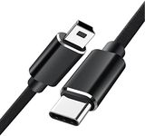 Mini USB to USB C Cable, Type C to 