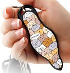 MUNIO Original Self Defense Keychain - Self Protection Personal Safety Essentials, Portable Defense Kubotan, Legal for Airplane Carry - TSA Approved - Made in USA (Cats), Cats