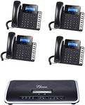 Grandstream GXP1628 IP Phone 4-UNITS with UCM6204 4 Port IP PBX Gigabit