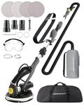 Drywall Sander with Vacuum Dust Collector, 820W Popcorn Ceiling Removal Tool with Shoulder Strap, 600-1900RPM ETL Certified Electric Drywall Sander with 4 Vacuum Adapters, Aluminum Oxide Sandpapers