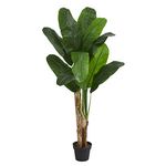 Nearly Natural 5576 4ââ‚¬â„¢ Double Stalk Banana Tree Artificial Plant Green