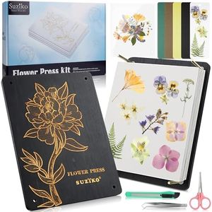 Suziko Large Flower Press with Photo Frame,Plant Pressing Kit for Adults Measures 11.8" x 8.7" 6 Layers, Fast Making Pressed Plant