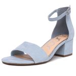 Sugar Womens Noelle Suede Ankle Strap Heel Sandals Blue 9 Medium (B,M)