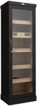 Humidor Supreme Black Cigar Tower Humidor with Adjustable Shelves | Large Capacity Cigar Cabinet with Tempered Glass Door, Digital Hygrometer, and Dried Spanish Cedar Lining | Holds Up to 3000 Cigars