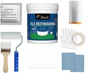 DWIL Tub Paint, Tub and Tile Refinishing Kit with Tools, Tub Refinishing Kit White Sink Paint Water Based &Low Odor, Easy to Use Bathtub Paint for Bathroom Kitchen, Semi-Gloss White, 25-30sq.ft