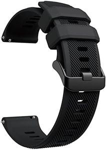Hijiawee Compatible with Casio MDV-106-1AV / MTP-VD01 Watch Bands, 22mm Soft Silicone Quickly Release Replacement Strap Wristbands for Casio MDV106 Series (Black)