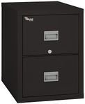 FireKing Patriot Vertical Insulated Fire File Cabinet with 2 Drawers Deep Letter Size 31-9/16-Inch Length x 17-3/4-Inch Width x 27-3/4-Inch Height, Black (2P1831-CBL)