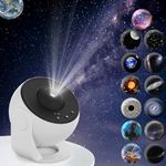 VanSmaGo Galaxy Projector, 13 in 1 Planetarium Star USB Projector Realistic Starry Sky Night Light with Solar System Constellation Moon for Kids Adults Bedroom Ceiling Home Theater Living Room Decor