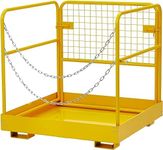 Garvee Forklift Safety Cage 36"x36" for 1 or 2 People, Forklift Man Basket 1200 Lbs, Foldable Forklift Work Platform for Changing Lights, Painting, Roof Repair, Tree Service