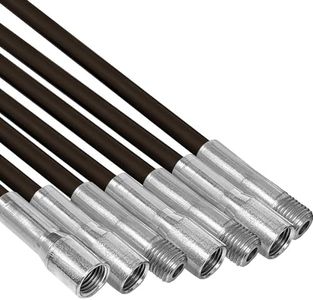 Chromex 21 Foot Fiberglass Chimney Brush Rods, Seven 3 FT Rods, 1/4" NPT