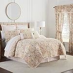 Waverly Queen 4pc Comforter Set, Cotton, Taupe, Twin