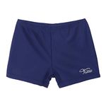 TIZAX Boy's Swimming Boxers Kids Aquashorts UPF 50+ Swim Trunks for Little & Junior Boy Navyblue 9-10 Years