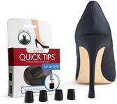 GoGoHeel Quick Tips - The Original High Heel Protector & Heel Repair Caps - 2 Pairs (XX-Small, XX-Small, Black)