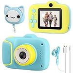 Dhaose Kids Camera, Children Digital Cameras With 2.0 inch IPS HD Screen 1080P Video Recorder Lanyard Anti-Drop Design Mini Supports Small Games USB Transfers Boys Girls Creative Festival gifts