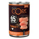 Wellness CORE 95 percent Turkey and Kale, Wet Dog Food, Grain Free Wet Dog Food, High Meat Content, Turkey and Kale, 6 x 400 g