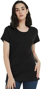 ZSOSBA METARINO Merino Wool T-Shirt Women,Short Sleeve Lightweight Crew Neck Base Layer Tee Shirt for Hiking,Sport,Black,Large, Black, 1X Petite