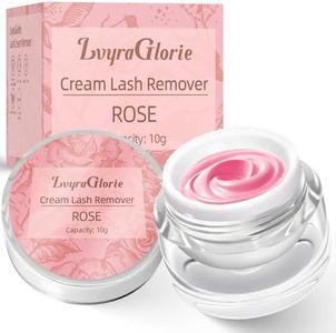 LvyraGlorie Lash Remover for Lash Extensions, Lash Eyelash Extension Remover, 10g Rose Fast Dissolving Cream Lash Glue Remover for Cluster Lashes, Lash Bond Remover with Mild Ingredients Pink
