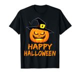 Pumpkin with Hat Happy Halloween Costume Women Men Children T-Shirt