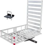 MaxxHaul 80779 Aluminum Hitch Mount Cargo Carrier with 47" Long Ramp