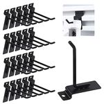 Swpeet 20Pcs 4 Inch Heavy Duty Slatwall Hooks Assortment Kit, Slatwall Accessories Slatwall Panel Hooks Garage Organization Slat Wall Hooks Pegboard Gridwall Hooks Display Hooks for Retail Black