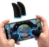 WETEK BGMI Anti-Slip Thumb Sleeve, Slip-Proof Sweat-Proof Professional Touch Screen Thumbs Finger Sleeve for Pubg Mobile Phone Game Gaming Gloves | Free Fire | Mobile Gaming Finger Sleeves (1 Pair)