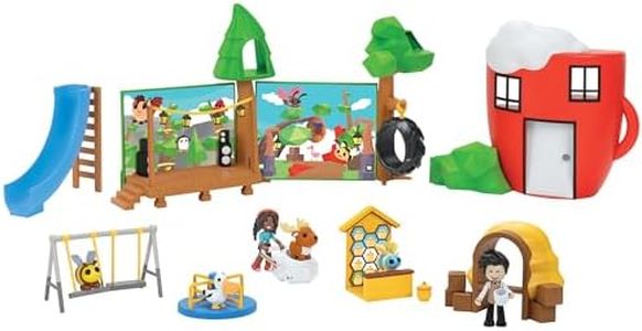 Adopt Me! Coffee Shop and Playground Large Playset - Top Online Game - Codice articolo virtuale esclusivo incluso - Con i tuoi animali domestici, personaggi e paesaggi di gioco preferiti - Età 6+