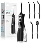 OasiSmile Water Flosser for Teeth Cordless, 300ML Lager Tank Portable Oral Irrigator with DIY Adjustable Pressure & 4 Modes,IPX7 Waterproof, 30-Day Battery, 2-Min Smart Timer – Home Travel Dental Care