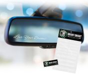 Live In Your Dreams Rearview Mirror Decal, 14 Pcs White Affirmation Rear View Mirror Accessories with Premium Vinyl, Non-Fading by Bright Knight