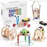 STEM Kits for Kids Ages 5-7 8-10, Wood Robot Building Kits for Boys Art Crafts 6-8 8-12, 3D Wooden Puzzles, Woodworking Model Kits, STEM Science Project Engineering Toys for Boy Gifts 5 6 7 8 10 12