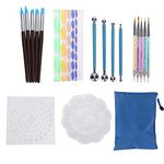 HEEPDD Mandala DIY Dotting Set, Zippered Mandala Painting Set, Mandala DIY Dotting Set Creativity DIY Gift for Newbies Ideal Starter Kit Friends