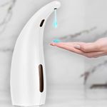 JIAMIAN Touchless Liquid Soap Dispenser, Automatic Soap Pump, Battery Operated Hand Sanitizer Dispenser, Sensor Pump Dispenser, for Kitchen, Bathroom and Shower - 300ML