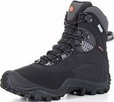 XPETI Men’s Thermator Mid-Rise Lightweight Hiking Insulated Non-Slip Outdoor Boots, Black, 12.5