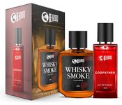 BEARDO Men Whisky Smoke & Godfather Liquid Perfume Combo (50 Ml X 2) | Spicy, Woody - Oudh Notes Of Whisky Smoke & Aromatic, Spicy Notes Of Godfather | Lasting Liquid Perfume | Ideal Gift | Rakhi Gift for Brother | Friendship Day Gift