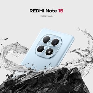 XIAOMI Redmi Note 15 Smartphone, 6GB+128GB, 6000mAh, 108MP Camera, 6.77" FHD+ Display, Black