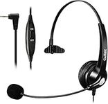 Callez 2.5mm Jack Phone Headset with Microphone Noise Cancelling, Office Telephone Headsets for Panasonic AT&T ML17929 Vtech Cisco Linksys SPA RCA Uniden Cordless DECT Phones, Ultra Comfort